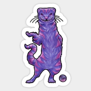 The Cheshire Cat - Black Outlined Version Sticker